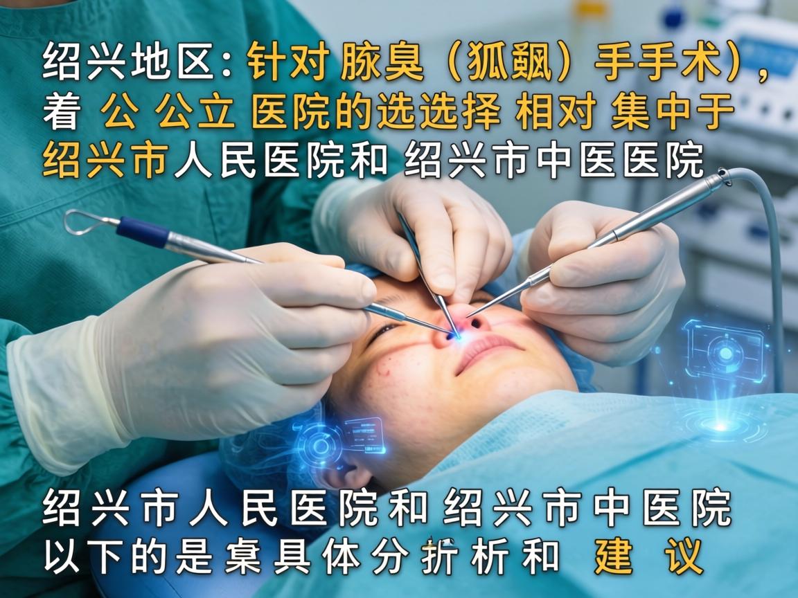 在绍兴地区，针对腋臭（狐臭）手术，公立医院的选择相对集中于绍兴市人民医院和绍兴市中医院。以下是具体分析和建议