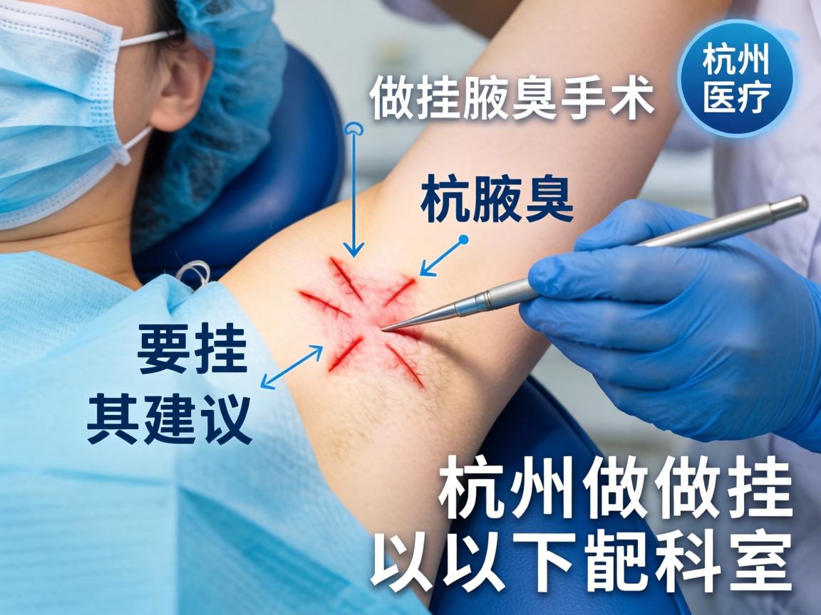 在杭州做腋臭手术，建议挂以下科室