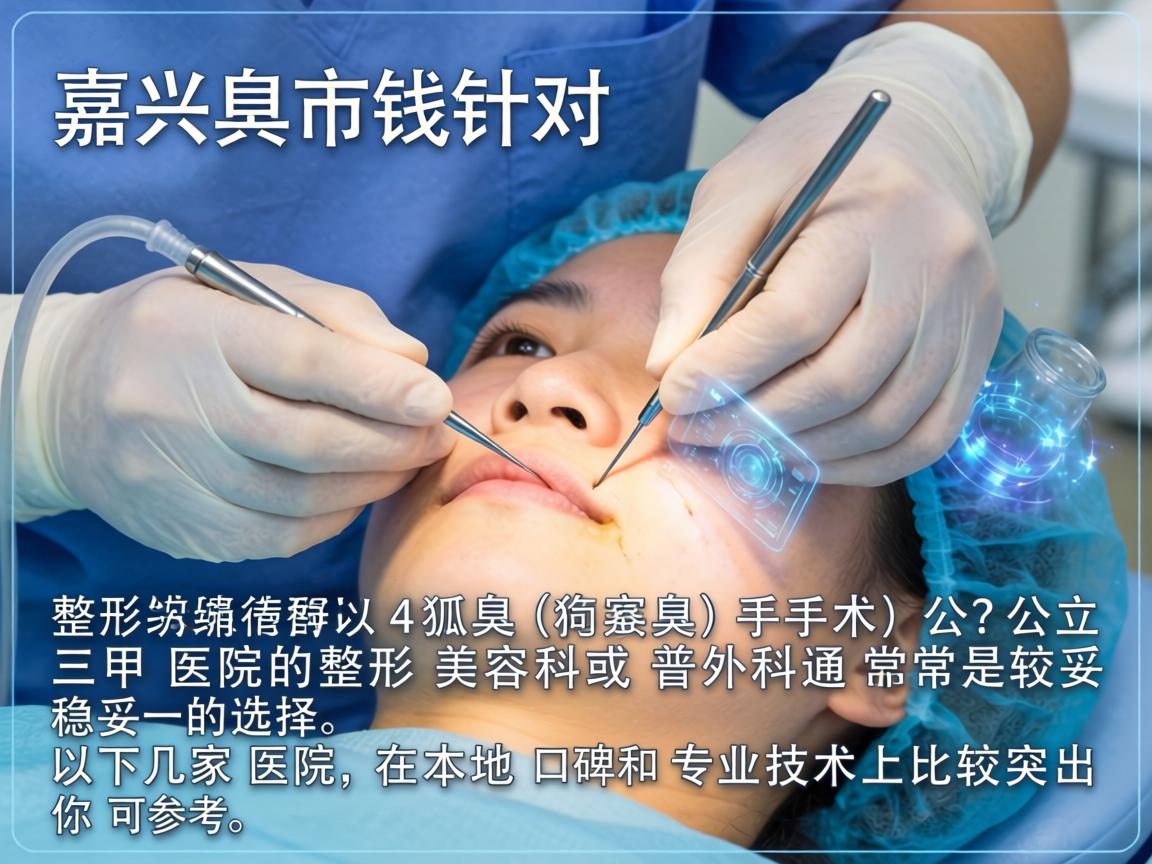 在嘉兴市，针对狐臭（腋臭）手术，公立三甲医院的整形美容科或普外科通常是较为稳妥的选择。以下几家医院在本地口碑和专业技术上比较突出，你可以参考
