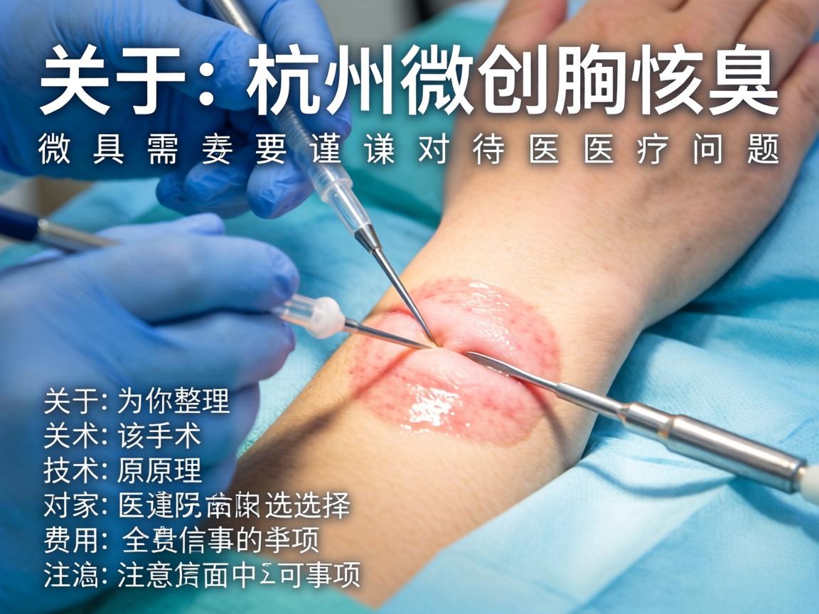 关于杭州的腋臭微创手术，这是一个非常具体且需要谨慎对待的医疗问题。以下是为你整理的关于该手术的全面信息，涵盖技术原理、医院选择、费用和注意事项