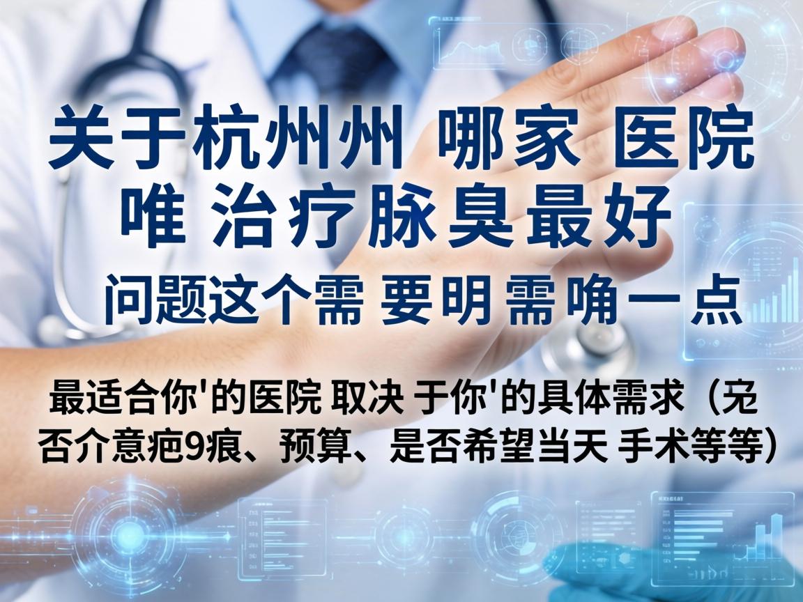 关于杭州哪家医院治疗腋臭最好这个问题，需要明确一点，并没有官方或绝对的唯一最好医院。最适合你的医院取决于你的具体需求（如是否介意疤痕、预算、是否希望当天手术等）
