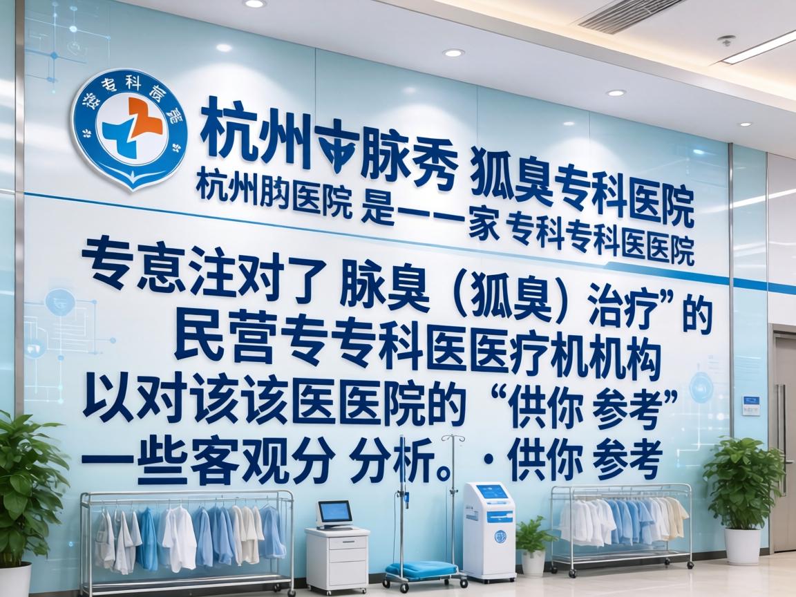 杭州腋秀腋臭专科医院是一家专注于腋臭（狐臭）治疗的民营专科医疗机构。以下是对该医院的一些客观分析，供你参考
