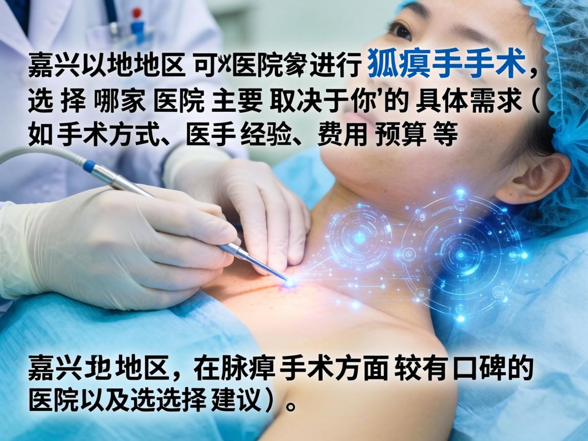 嘉兴地区有多家医院可以进行狐臭手术，选择哪家医院主要取决于你的具体需求（如手术方式、医生经验、费用预算等）以下是嘉兴地区在腋臭手术方面较有口碑的医院及选择建议，供参考
