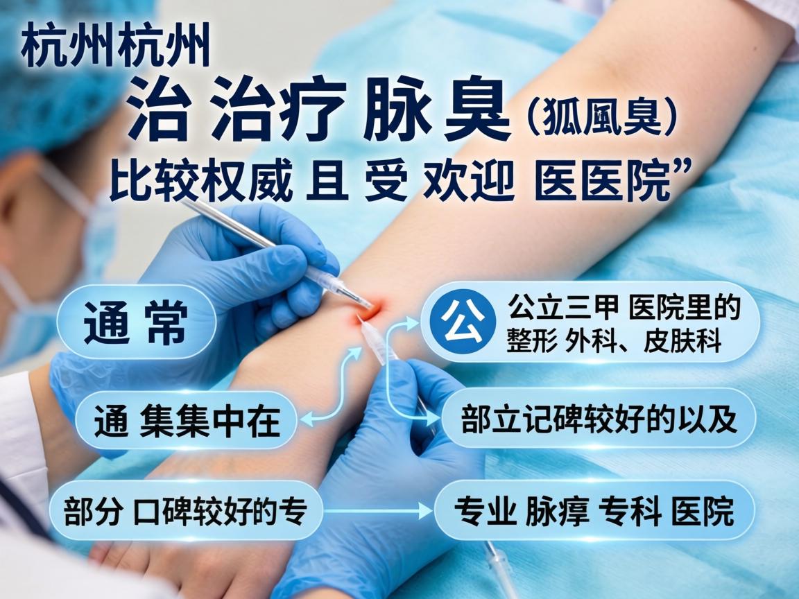在杭州，治疗腋臭（狐臭）比较权威且受欢迎的医院，通常集中在公立三甲医院的整形外科、皮肤科以及部分口碑较好的专业腋臭专科医院