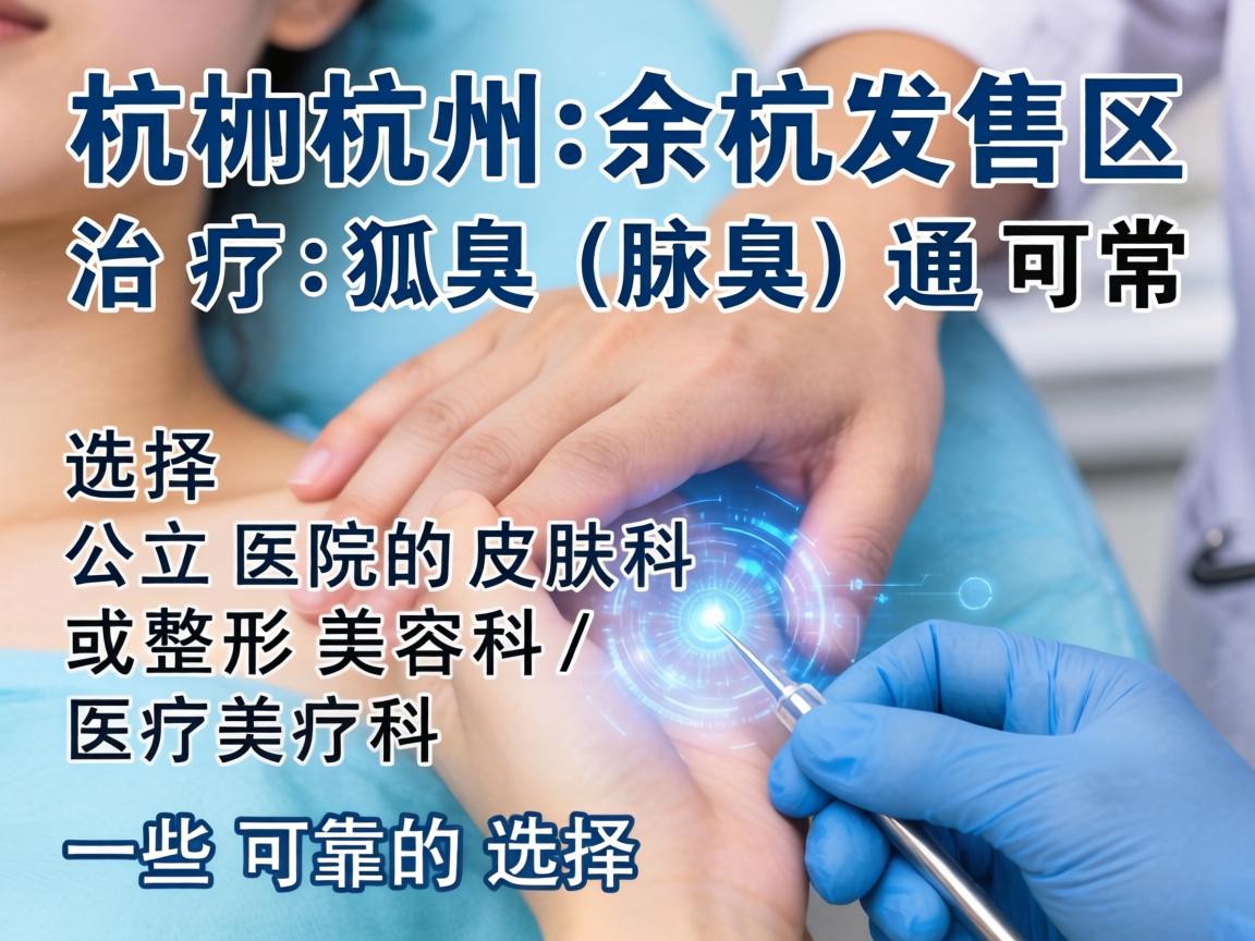 在杭州余杭区，治疗狐臭（腋臭）通常可以选择公立医院的皮肤科或整形美容科/医疗美容科。以下是一些可靠的选择