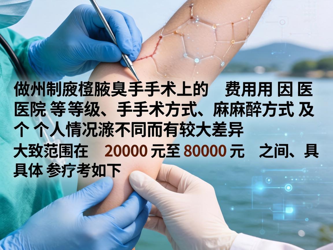 在湖州做腋臭手术的费用因医院等级、手术方式、麻醉方式及个人情况不同而有较大差异。大致范围在 2000元至8000元 之间，具体参考如下