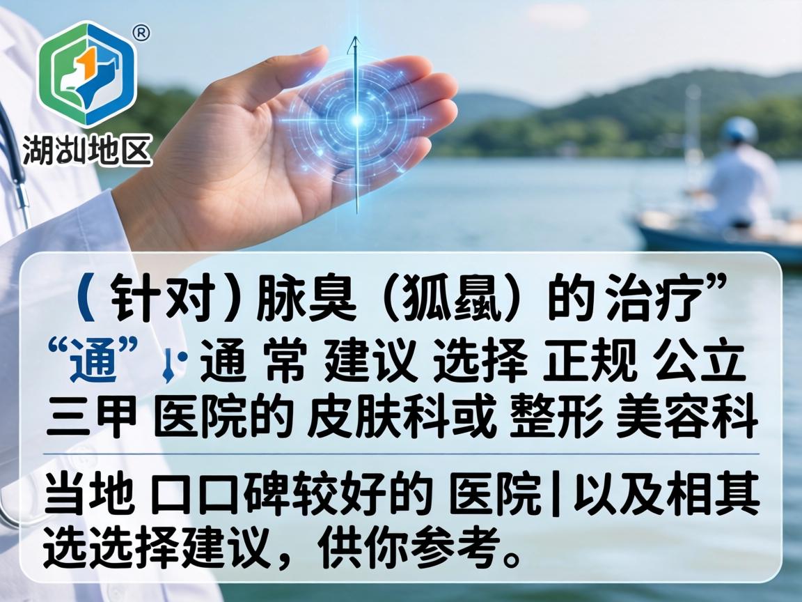在湖州地区，针对腋臭（狐臭）的治疗，通常建议选择正规公立三甲医院的皮肤科或整形美容科。以下是当地口碑较好的医院及相关选择建议，供你参考