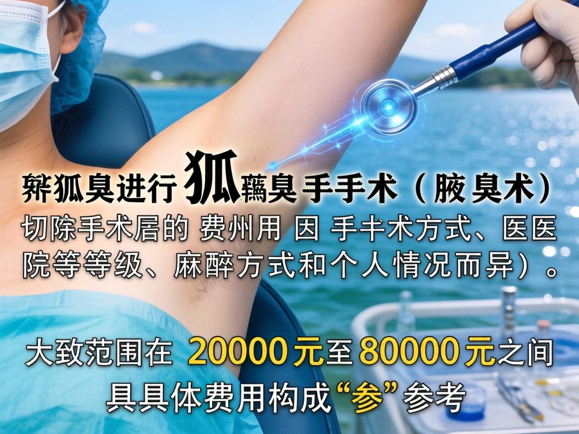 在湖州进行狐臭手术（腋臭切除术）的费用因手术方式、医院等级、麻醉方式和个人情况而异，大致范围在 2000元至8000元 之间。以下是具体费用构成和参考