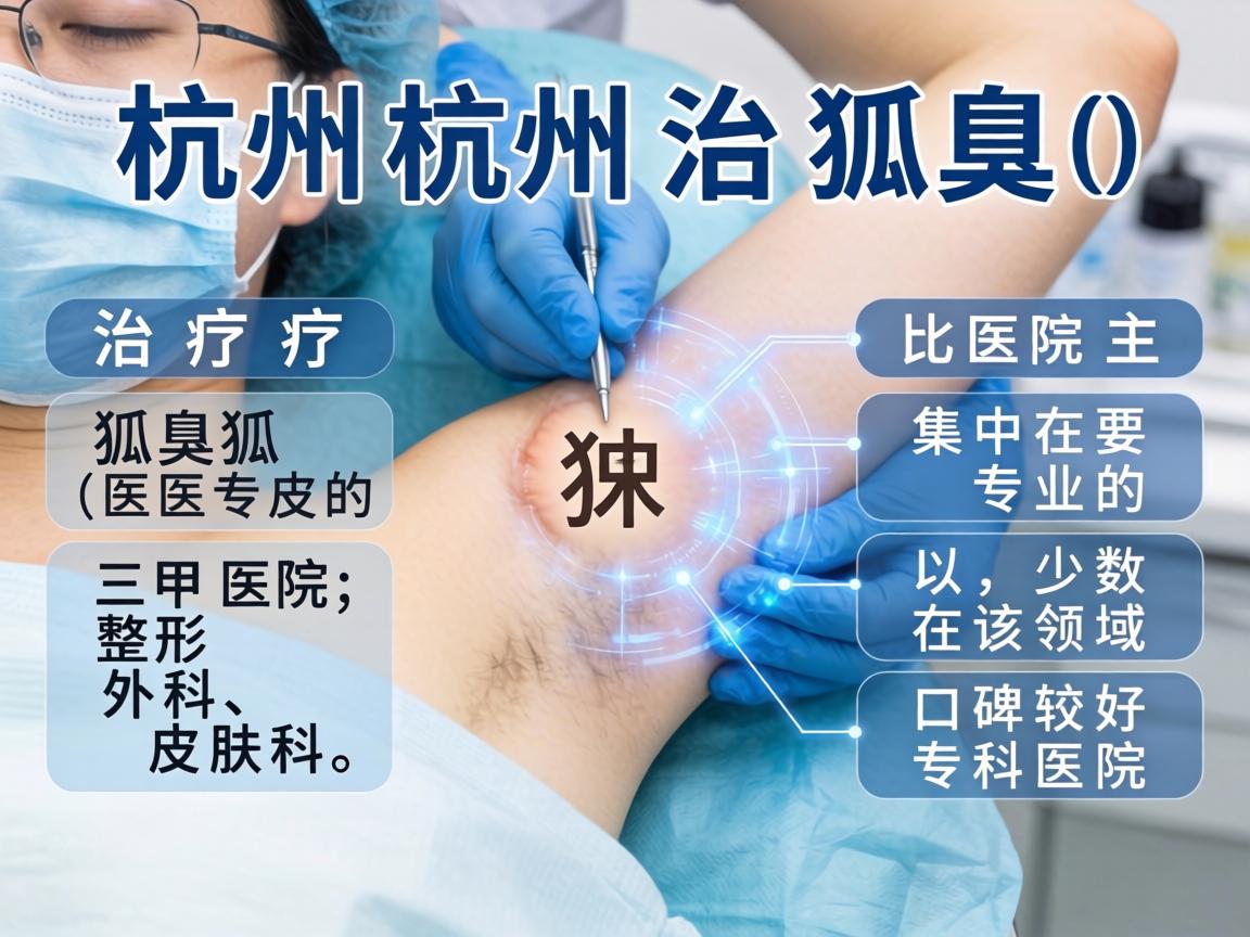 在杭州，治疗狐臭（腋臭）比较专业的医院主要集中在三甲医院的整形外科、皮肤科，以及少数在该领域口碑较好的专科医院