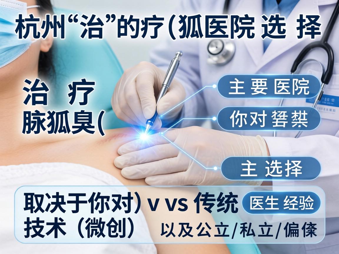 在杭州，治疗腋臭（狐臭）的医院选择主要取决于你对技术（微创 vs 传统）医生经验以及公立/私立的偏好