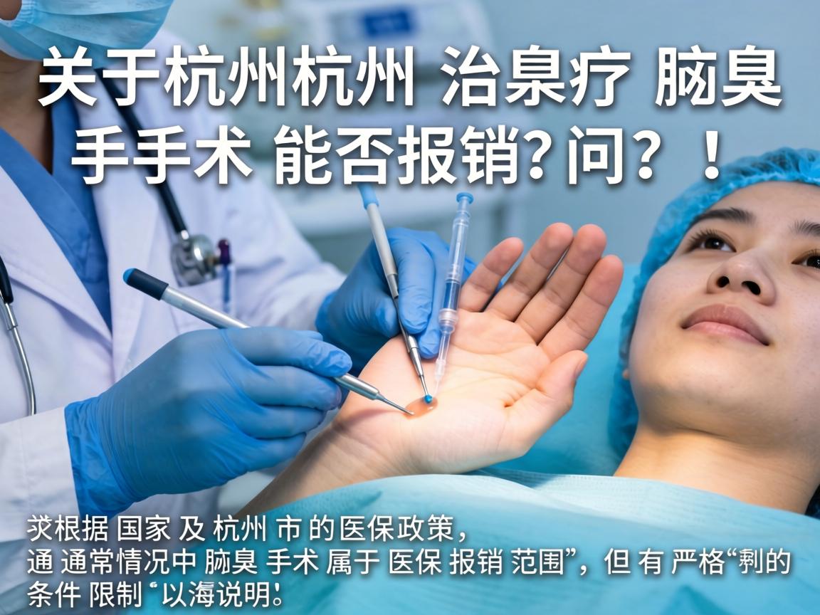 关于杭州治疗腋臭手术能否报销的问题，根据国家及杭州市的医保政策，通常情况下腋臭手术属于医保报销范围，但有严格的条件限制。以下是详细说明