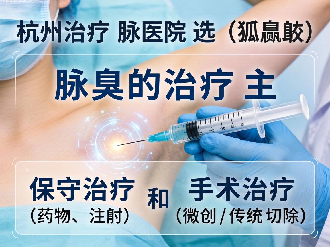 在杭州，治疗腋臭（狐臭）的医院选择较多。腋臭的治疗主要分为保守治疗（药物、注射）和手术治疗（微创、传统切除）