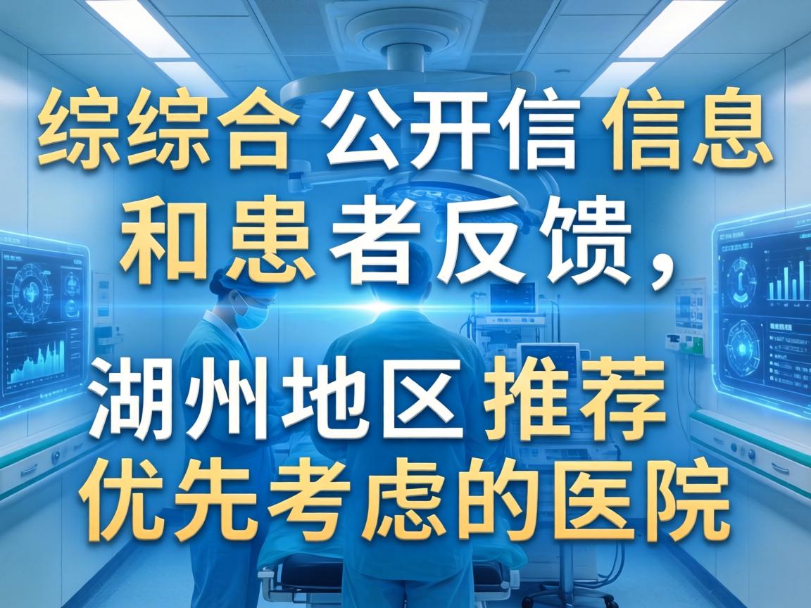 综合公开信息和患者反馈，以下是湖州地区推荐优先考虑的医院