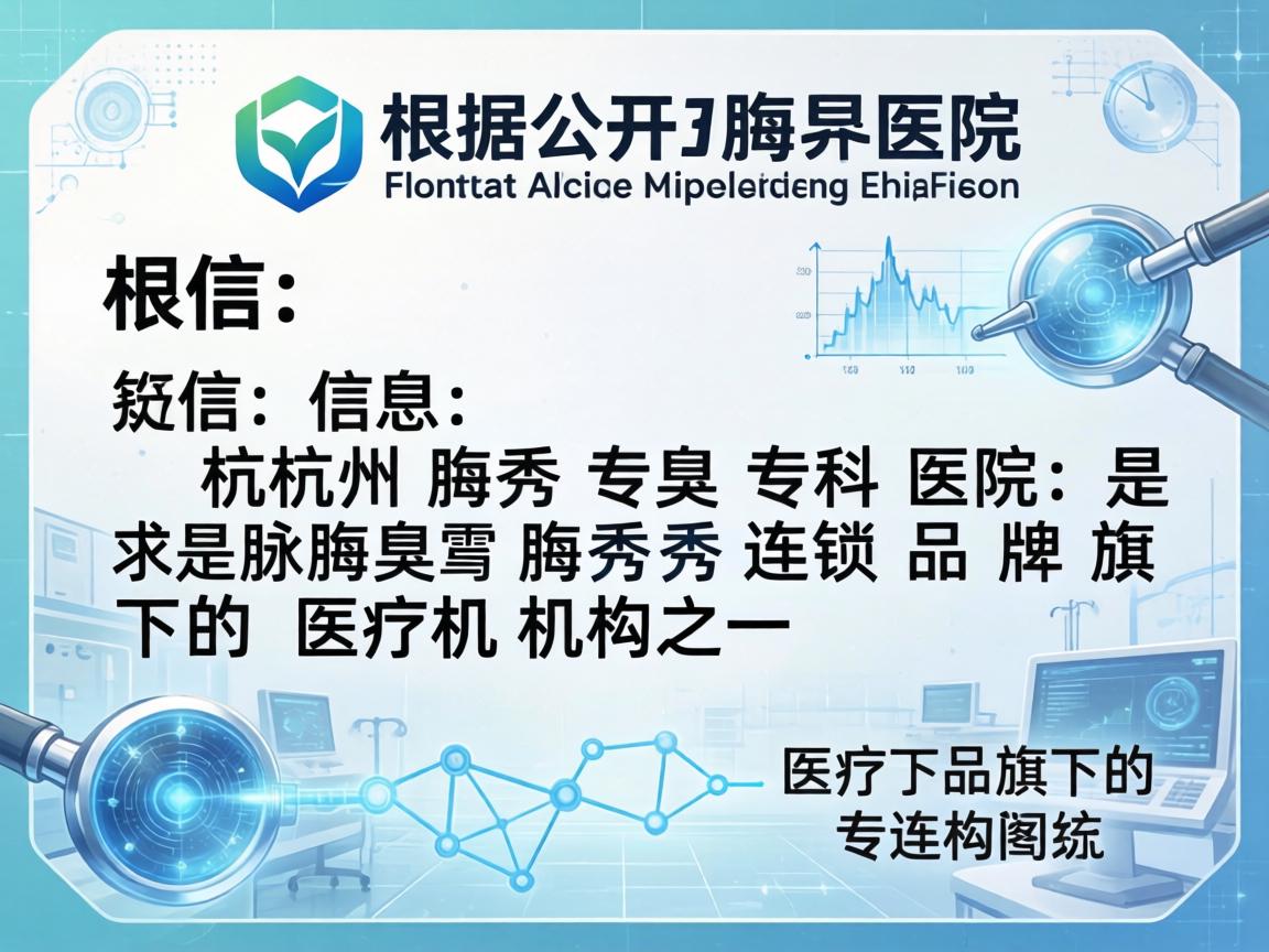 根据公开信息，杭州腋秀腋臭专科医院是腋秀连锁品牌旗下的医疗机构之一