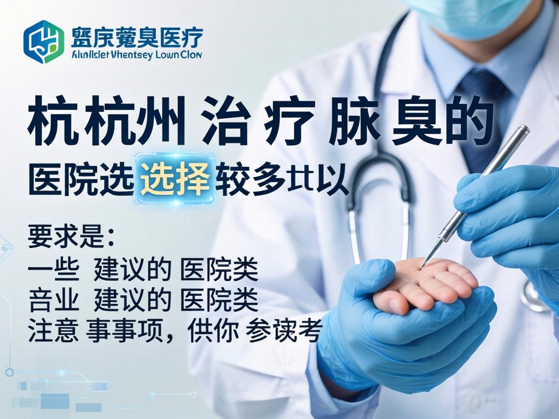杭州治疗腋臭的医院选择较多，以下是一些建议的医院类型和注意事项，供你参考