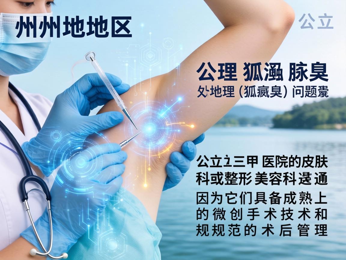 在湖州地区，处理腋臭（狐臭）问题，公立三甲医院的皮肤科或整形美容科通常是首选，因为它们具备成熟的微创手术技术和规范的术后管理