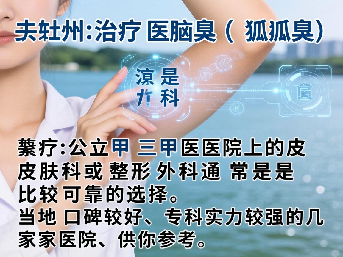 在湖州治疗腋臭（狐臭）公立三甲医院的皮肤科或整形外科通常是比较可靠的选择。以下是当地口碑较好、专科实力较强的几家医院，供你参考