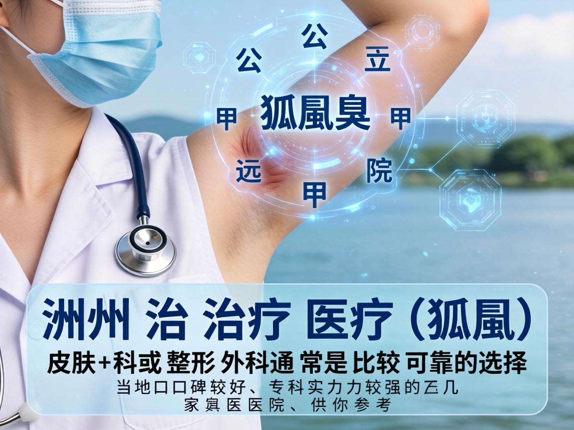 在湖州治疗腋臭（狐臭）公立三甲医院的皮肤科或整形外科通常是比较可靠的选择。以下是当地口碑较好、专科实力较强的几家医院，供你参考