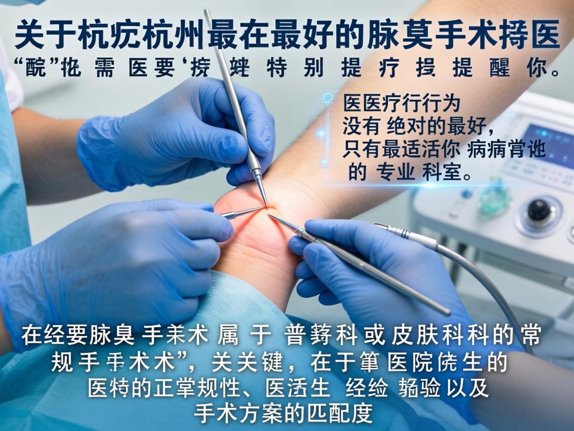 关于杭州最好的腋臭手术医院，需要特别提醒你，医疗行为没有绝对的最好，只有最适合你病情的专业科室。腋臭手术属于普外科或皮肤科的常规手术，关键在于医院的正规性、医生经验以及手术方案的匹配度