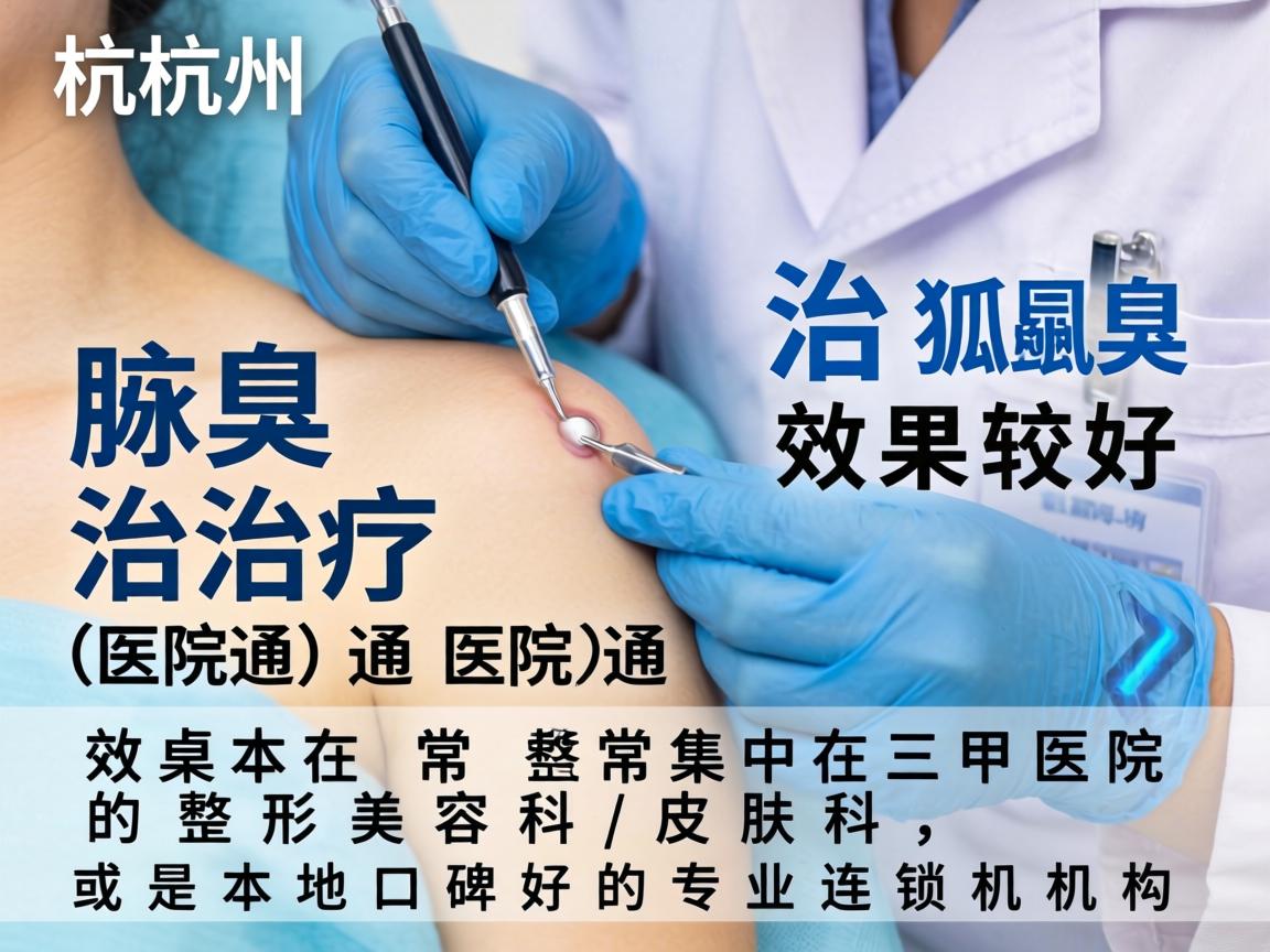 在杭州，治疗腋臭（狐臭）效果较好的医院通常集中在三甲医院的整形美容科/皮肤科，或是本地口碑好的专业连锁机构
