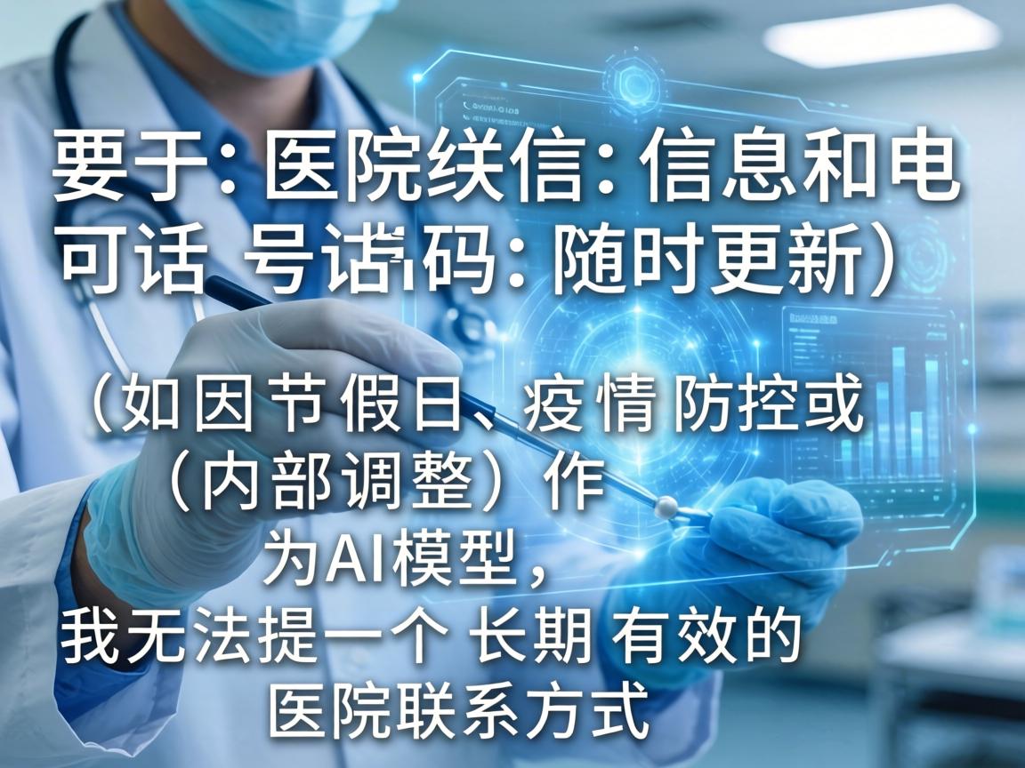 由于医院信息和电话号码可能随时更新（如因节假日、疫情防控或内部调整）作为AI模型，我无法提供一个长期有效的医院联系方式