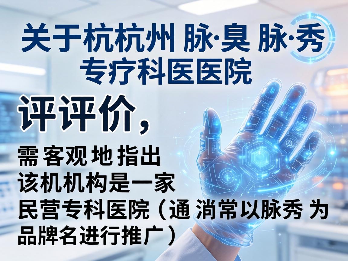 关于杭州腋臭腋秀专科医院的评价，需要客观地指出，该机构是一家民营专科医院（通常以腋秀为品牌名进行推广）