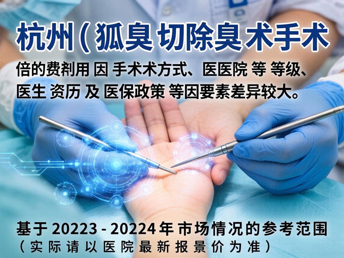 在杭州，狐臭手术（腋臭切除术）的费用因手术方式、医院等级、医生资历及医保政策等因素差异较大。以下是基于2023-2024年市场情况的参考范围（实际请以医院最新报价为准）