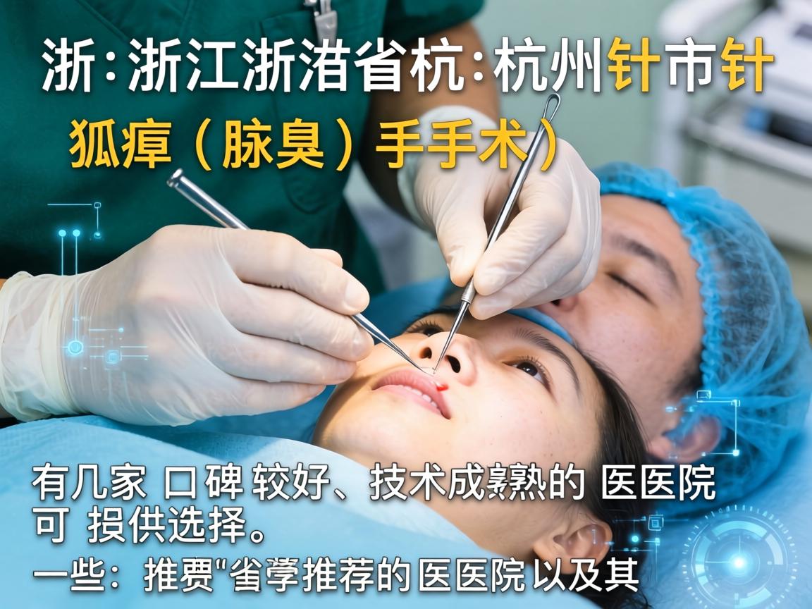 在浙江省杭州市，针对狐臭（腋臭）手术，有几家口碑较好、技术成熟的医院可供选择。以下是一些推荐的医院及其特点