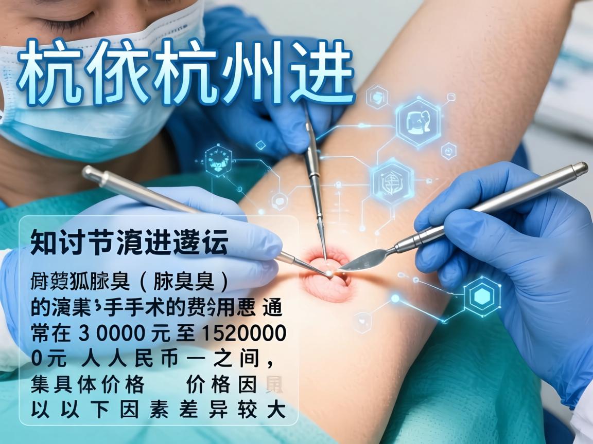 在杭州进行狐臭（腋臭）手术的费用通常在 3000元至15000元人民币 之间，具体价格因以下因素差异较大