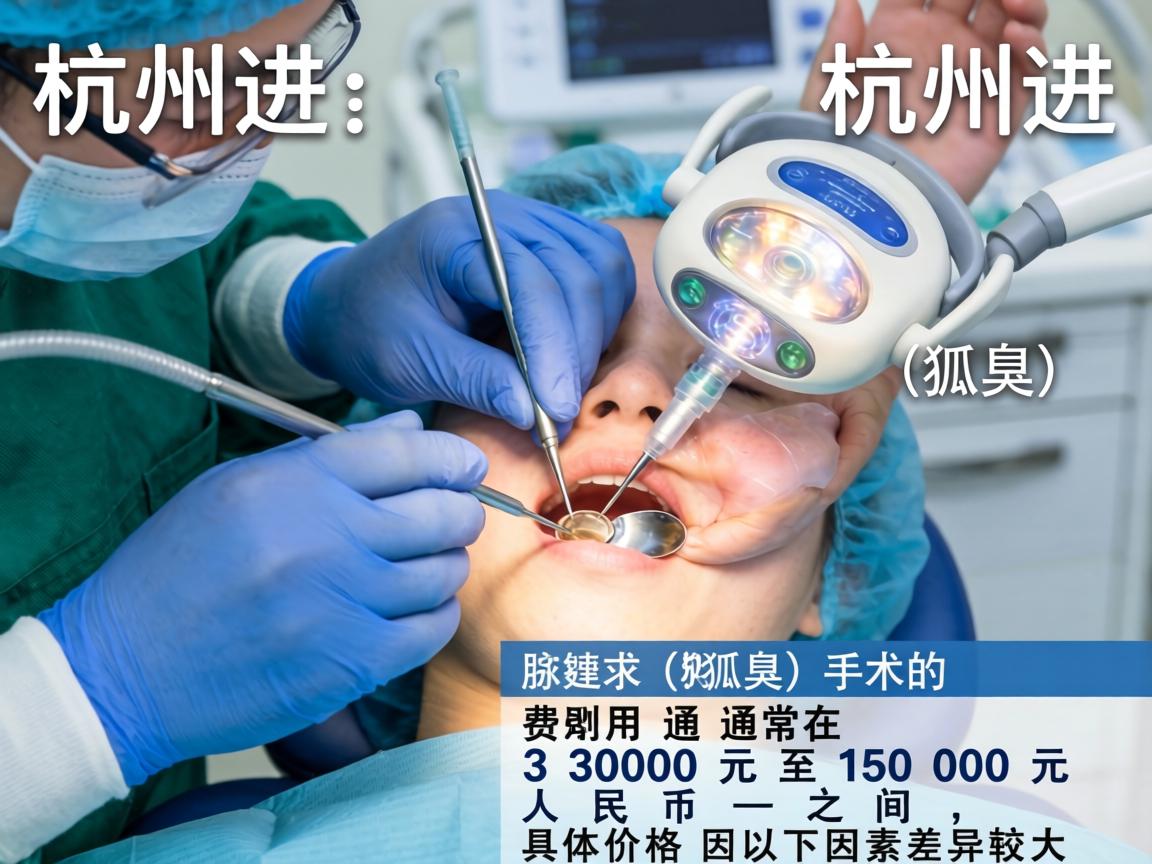 在杭州进行狐臭（腋臭）手术的费用通常在 3000元至15000元人民币 之间，具体价格因以下因素差异较大