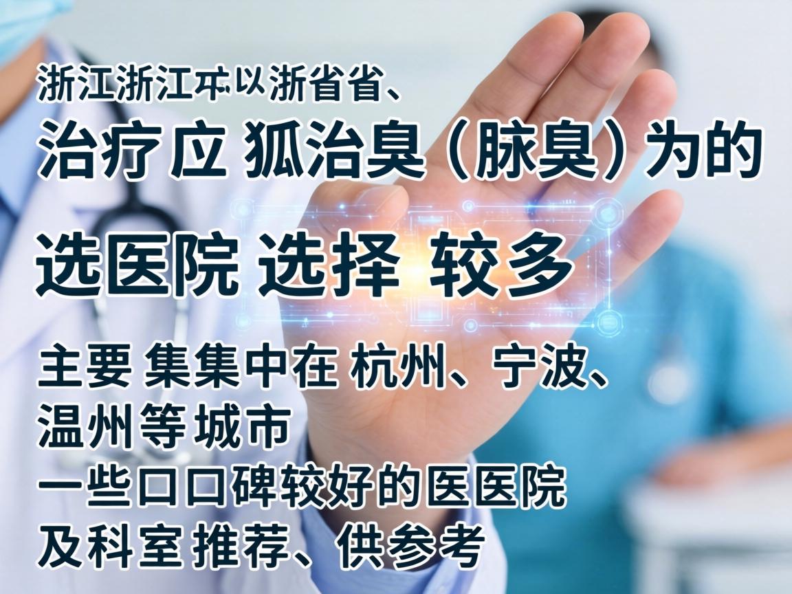 在浙江省，治疗狐臭（腋臭）的医院选择较多，主要集中在杭州、宁波、温州等城市。以下是一些口碑较好的医院及科室推荐，供参考