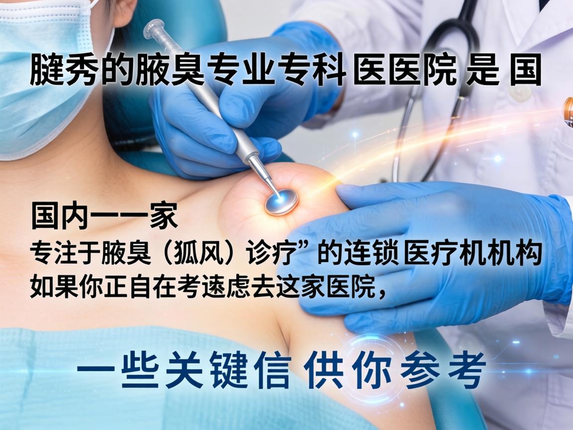 腋秀腋臭专科医院是国内一家专注于腋臭（狐臭）诊疗的连锁医疗机构。如果你正在考虑去这家医院，以下是一些关键信息供你参考