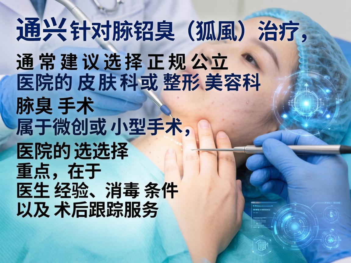 在绍兴，针对腋臭（狐臭）的治疗，通常建议选择正规公立医院的皮肤科或整形美容科。腋臭手术属于微创或小型手术，医院的选择重点在于医生经验、消毒条件以及术后跟踪服务