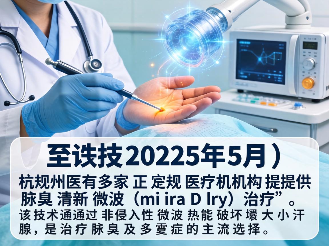 截至2025年5月，杭州有多家正规医疗机构提供腋臭清新微波（miraDry）治疗。该技术通过非侵入性微波热能破坏大小汗腺，是治疗腋臭及多汗症的主流选择