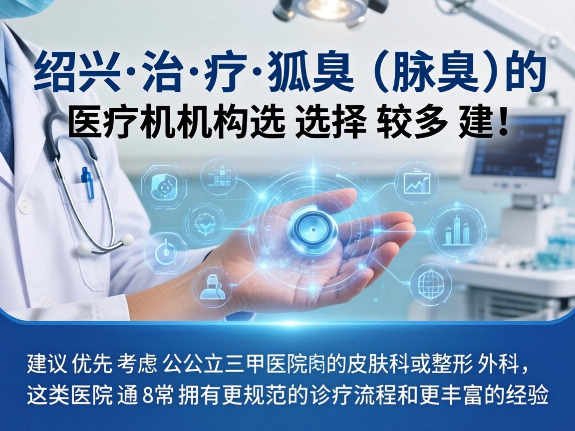 绍兴治疗狐臭（腋臭）的医疗机构选择较多，建议优先考虑公立三甲医院的皮肤科或整形外科，这类医院通常拥有更规范的诊疗流程和更丰富的经验。以下是具体建议
