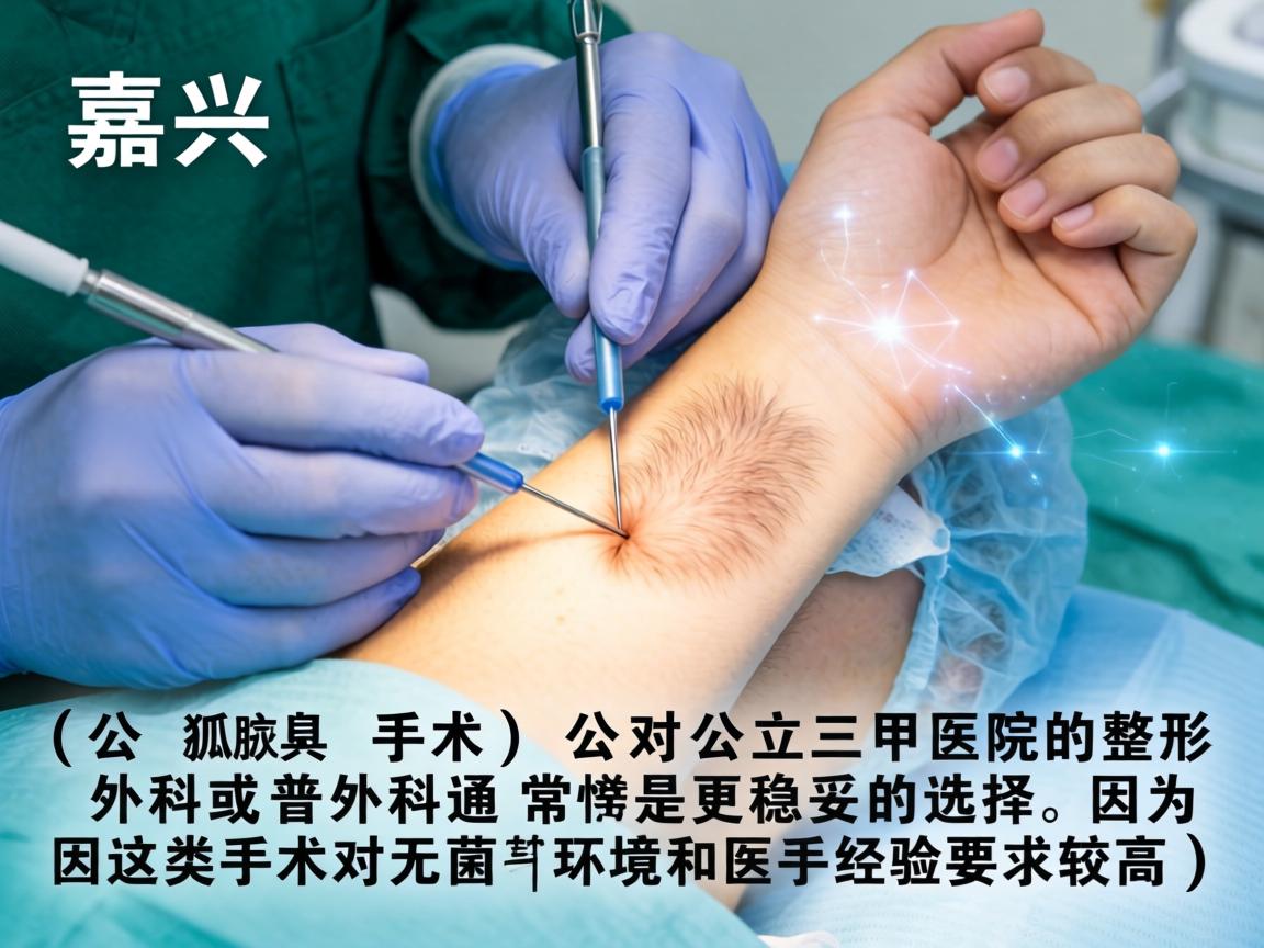 在嘉兴，针对狐臭（腋臭）手术，公立三甲医院的整形外科或普外科通常是更稳妥的选择，因为这类手术对无菌环境和医生经验要求较高