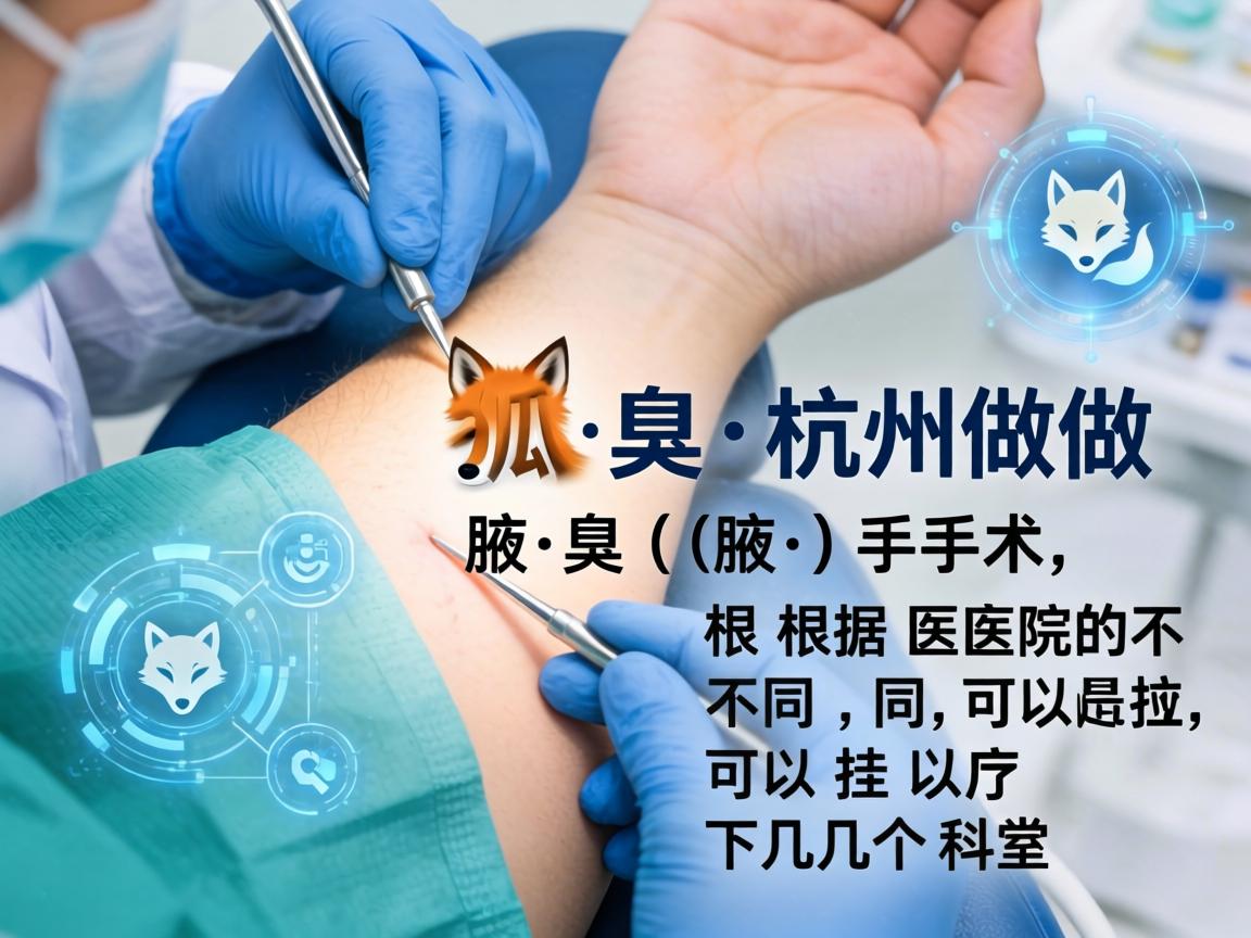 在杭州做狐臭（腋臭）手术，根据医院的不同，可以挂以下几个科室