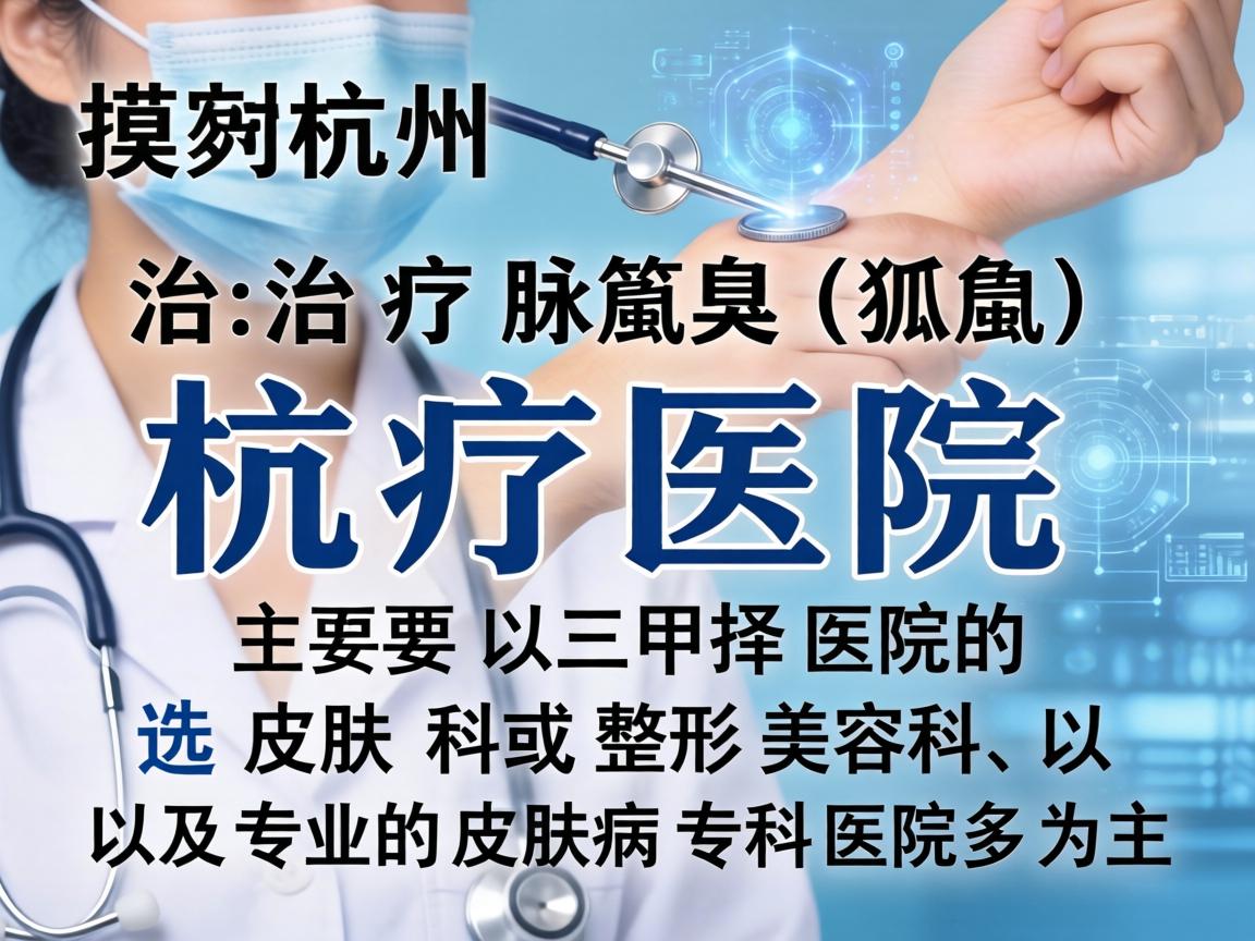 在杭州，治疗腋臭（狐臭）的医院选择较多，主要以三甲医院的皮肤科或整形美容科、以及专业的皮肤病专科医院为主