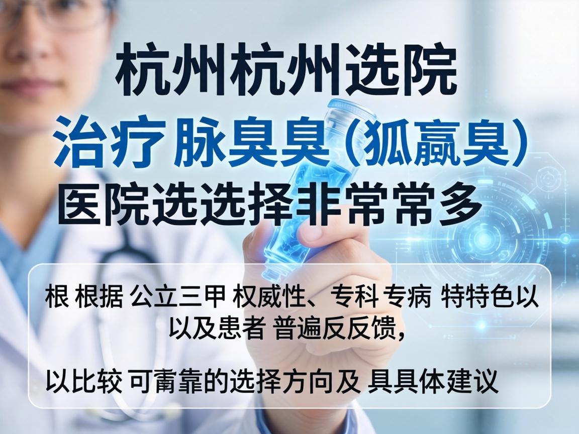 在杭州，治疗腋臭（狐臭）的医院选择非常多。根据公立三甲权威性、专科专病特色以及患者普遍反馈，以下是比较可靠的选择方向及具体建议