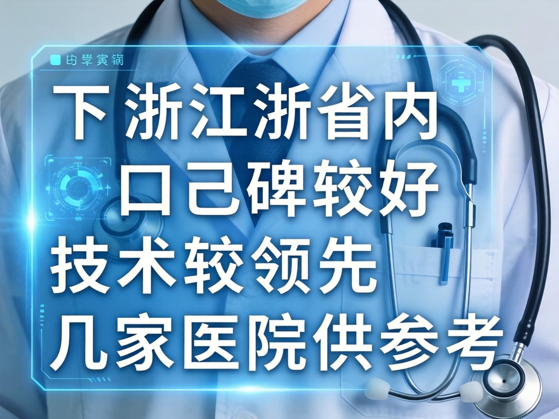 以下是浙江省内口碑较好、技术较领先的几家医院供参考