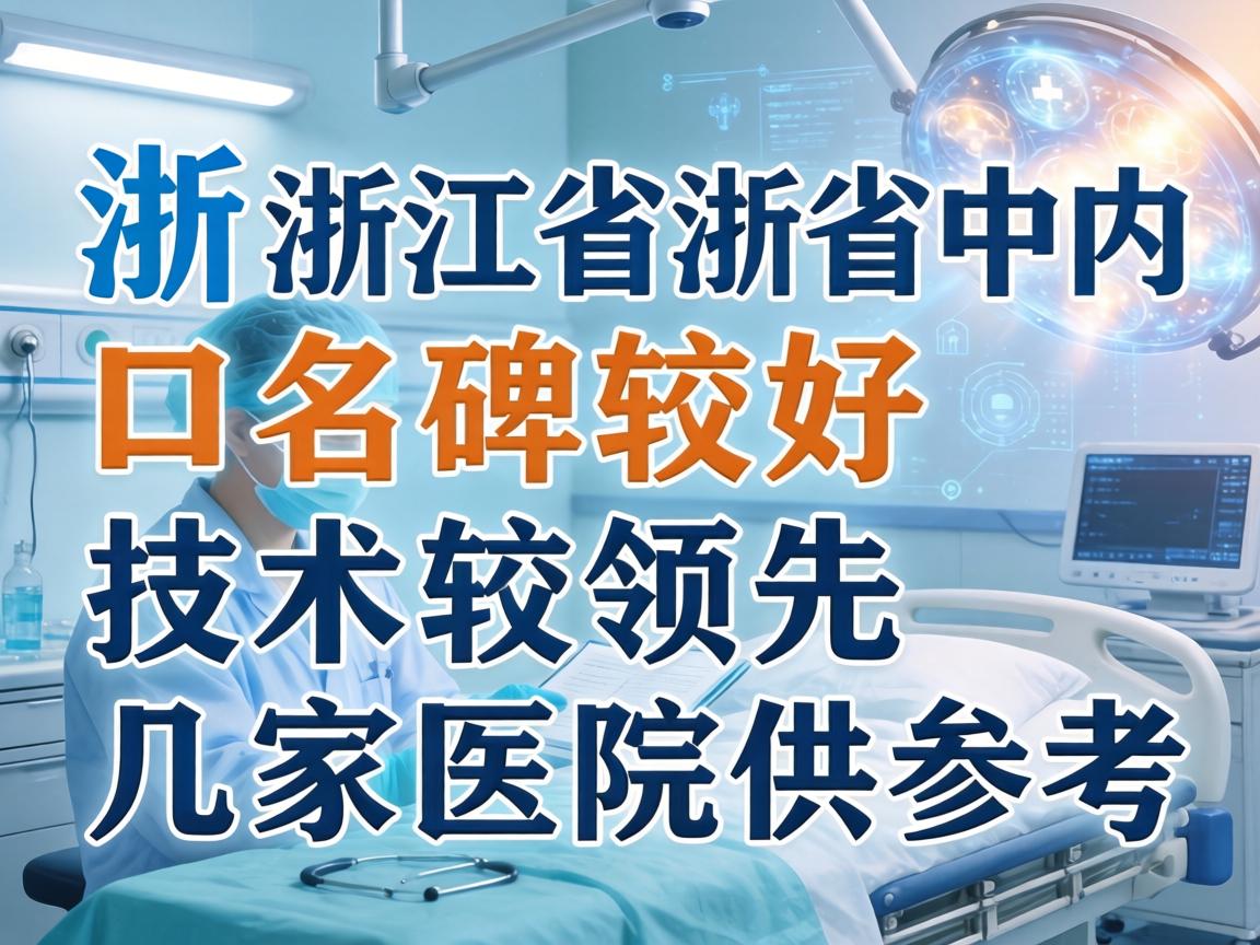 以下是浙江省内口碑较好、技术较领先的几家医院供参考