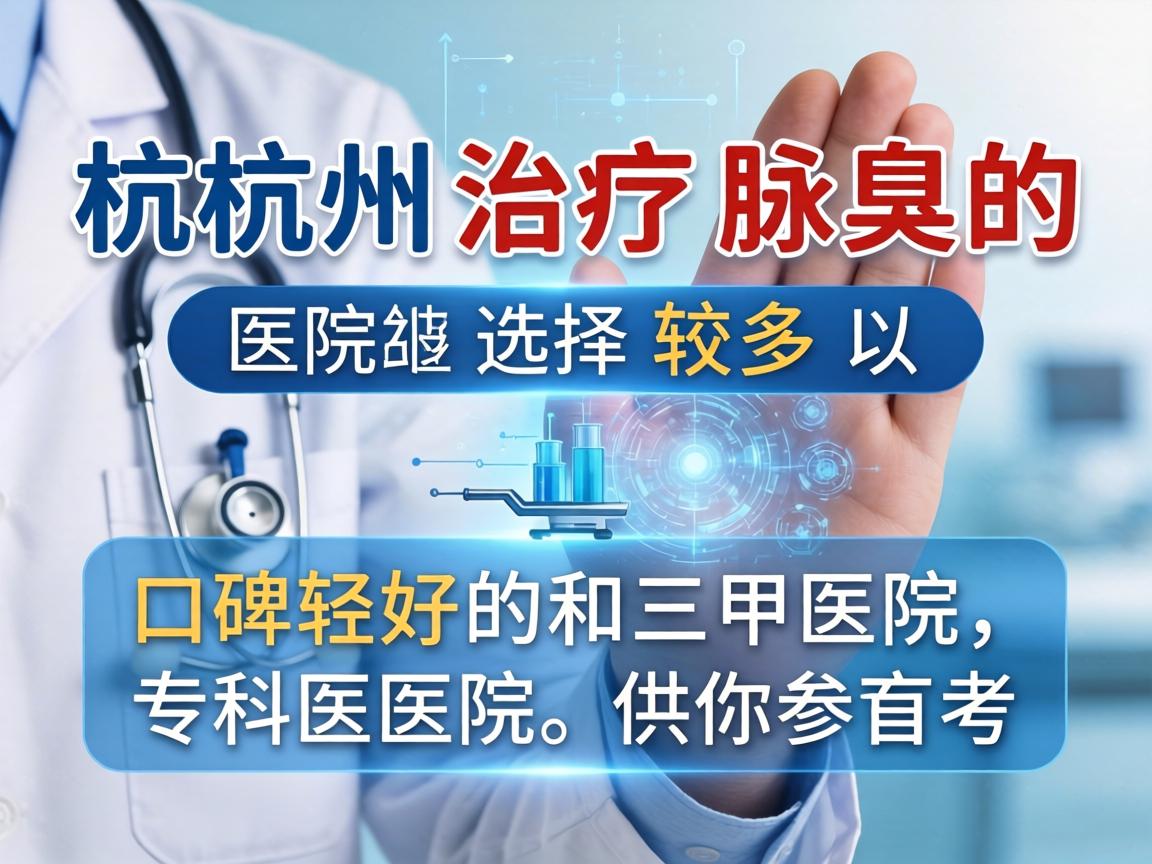 杭州治疗腋臭的医院选择较多，以下是一些口碑较好的三甲医院和专科医院，供你参考