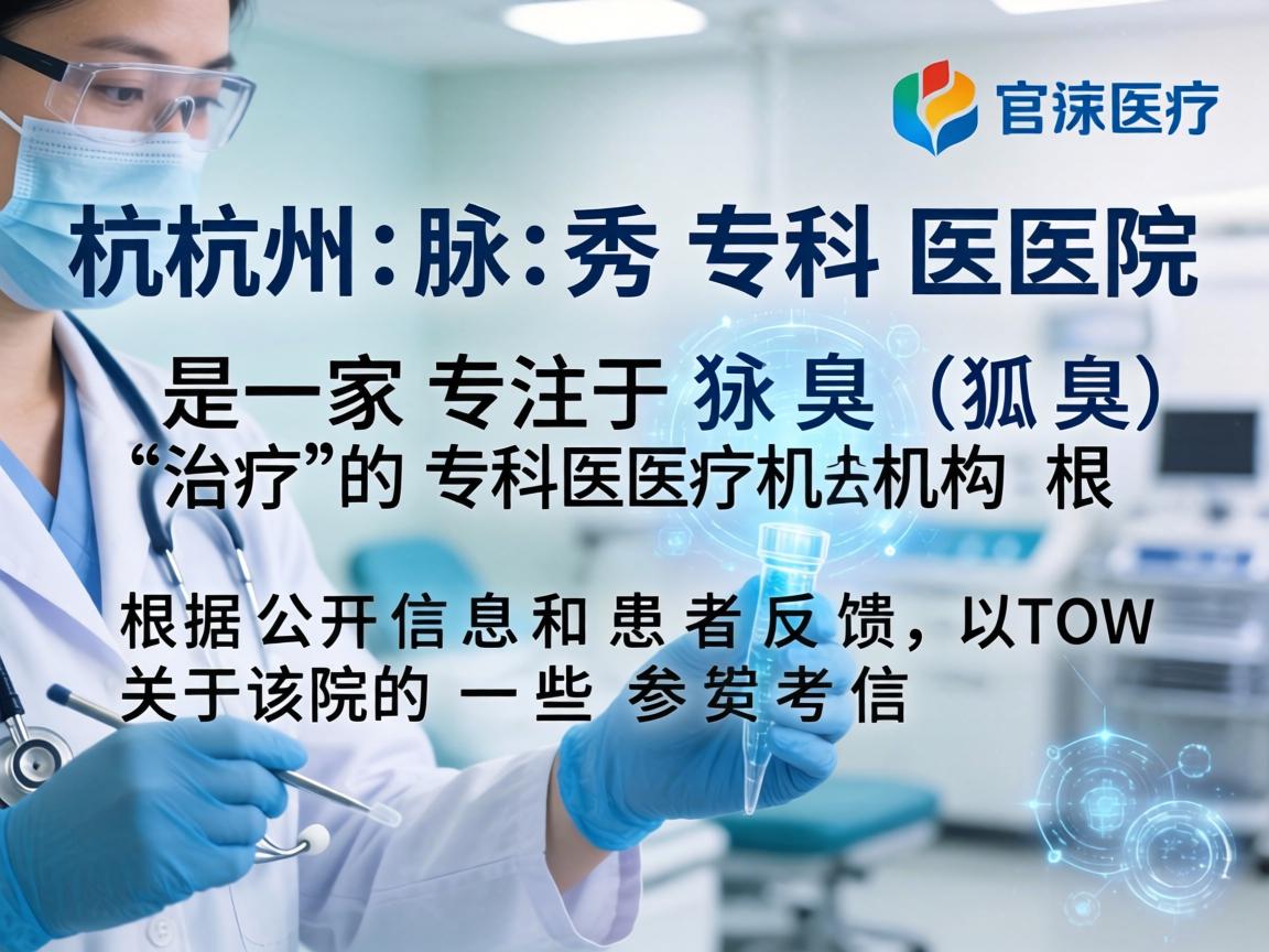 杭州腋秀腋臭专科医院是一家专注于腋臭（狐臭）治疗的专科医疗机构。根据公开信息和患者反馈，以下是关于该院的一些参考信息
