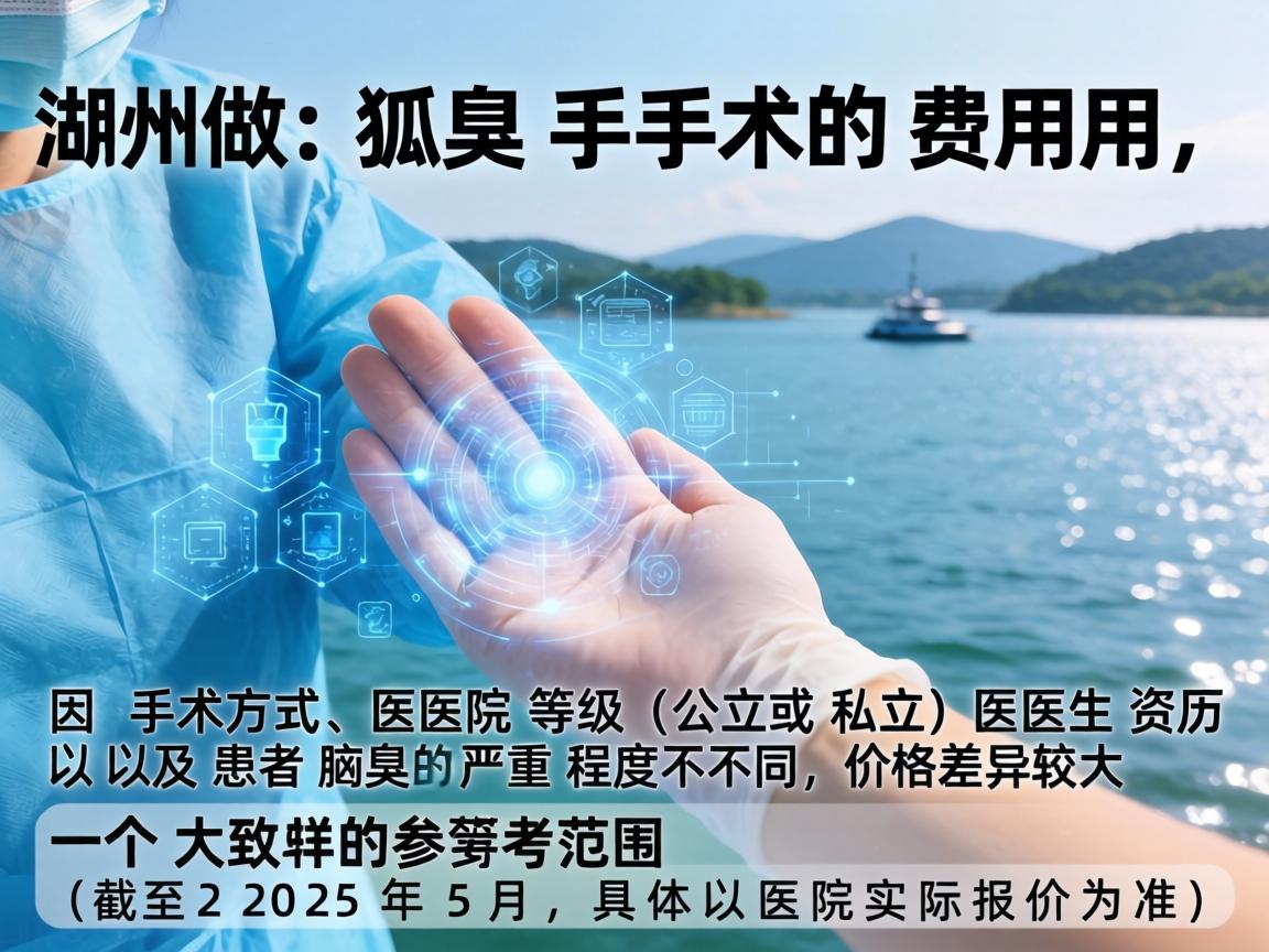 在湖州做狐臭手术的费用，因手术方式、医院等级（公立或私立）医生资历以及患者腋臭的严重程度不同，价格差异较大。以下是一个大致的参考范围（截至2025年5月，具体以医院实际报价为准）