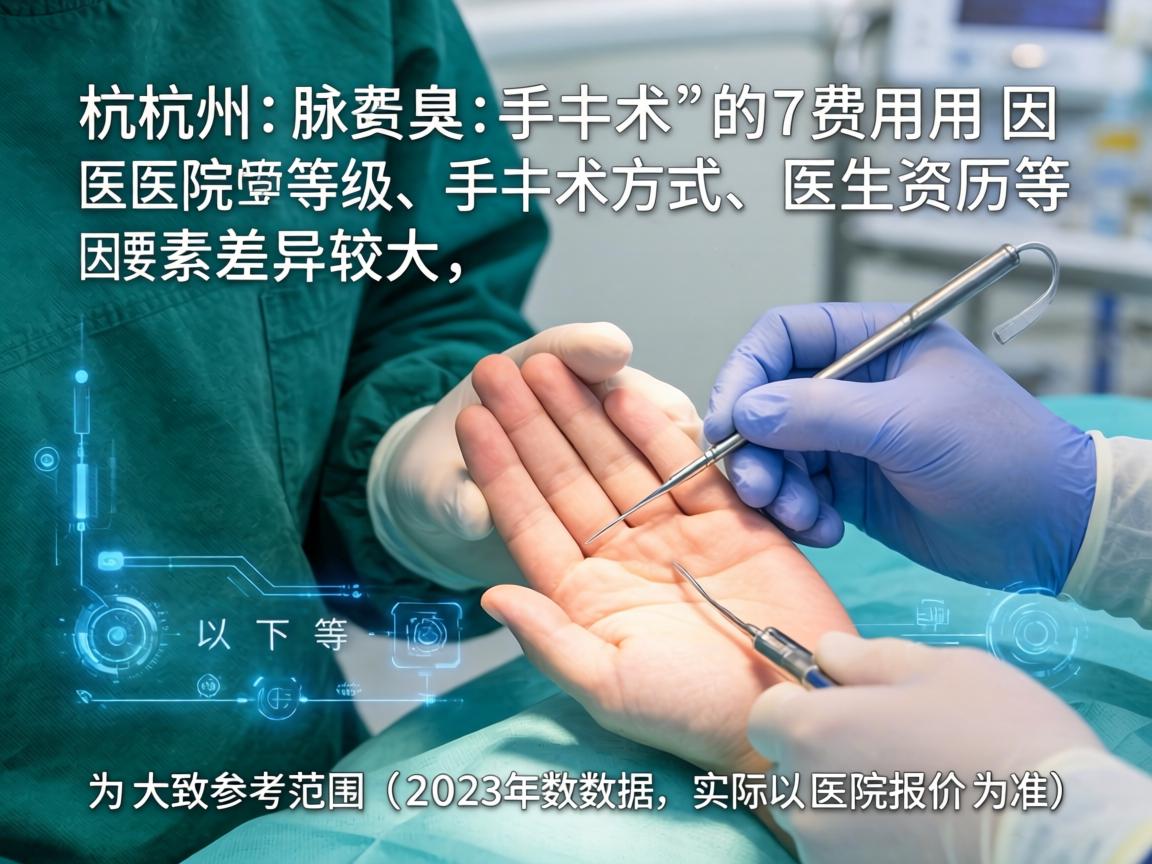 杭州腋臭手术的费用因医院等级、手术方式、医生资历等因素差异较大，以下为大致参考范围（2023年数据，实际以医院报价为准）