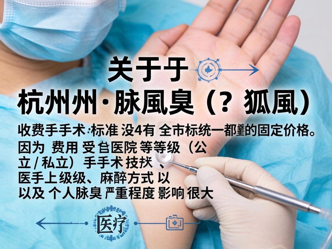 关于杭州腋臭（狐臭）手术的收费标准，没有全市统一的固定价格，因为费用受医院等级（公立/私立）手术技术、医生级别、麻醉方式以及个人腋臭严重程度影响很大