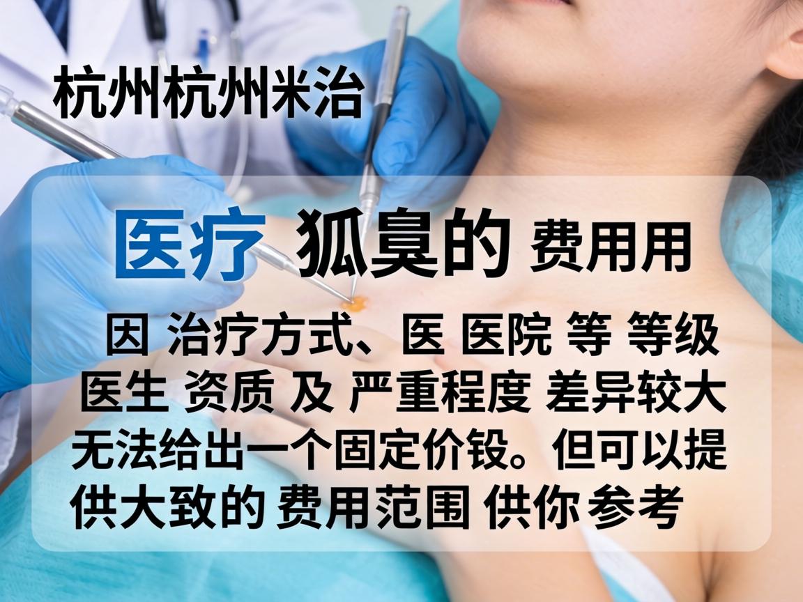 在杭州治疗狐臭的费用因治疗方式、医院等级、医生资质及严重程度差异较大，无法给出一个固定价格，但可以提供大致的费用范围供你参考