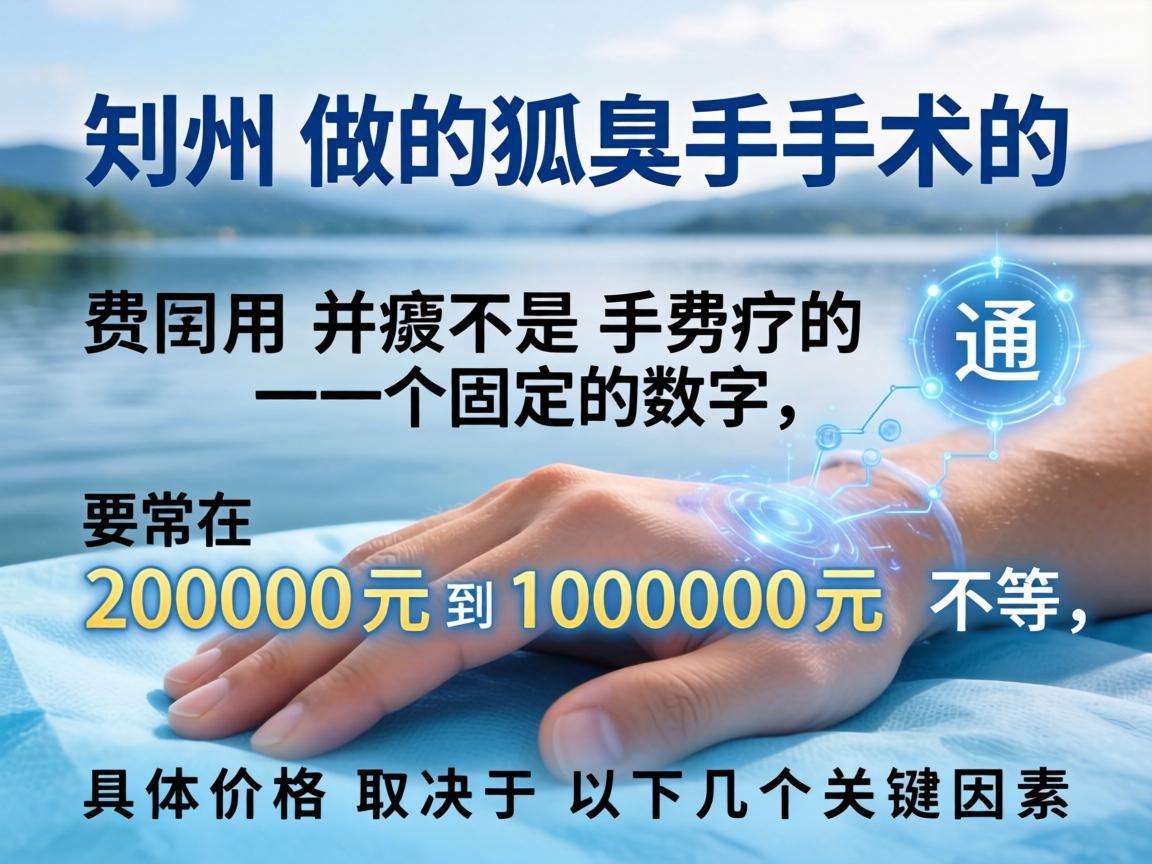 在湖州做狐臭手术的费用并不是一个固定的数字，通常在 2000元到10000元 不等，具体价格取决于以下几个关键因素