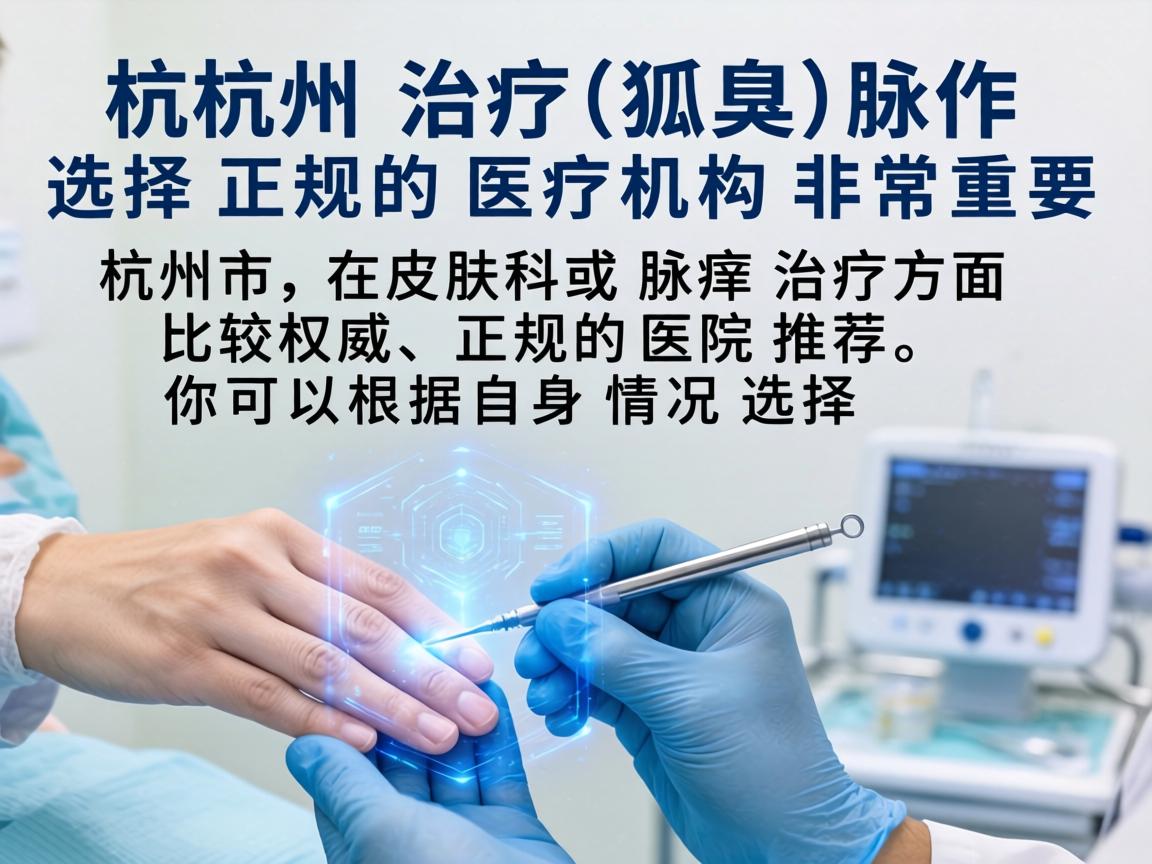 在杭州治疗狐臭（腋臭）选择正规的医疗机构非常重要。以下是杭州市在皮肤科或腋臭治疗方面比较权威、正规的医院推荐，你可以根据自身情况选择