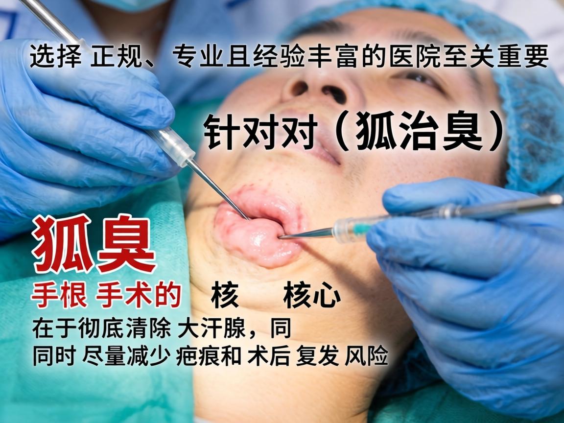 在杭州，针对狐臭（腋臭）的根治性手术，选择正规、专业且经验丰富的医院至关重要。狐臭手术的核心在于彻底清除大汗腺，同时尽量减少疤痕和术后复发风险